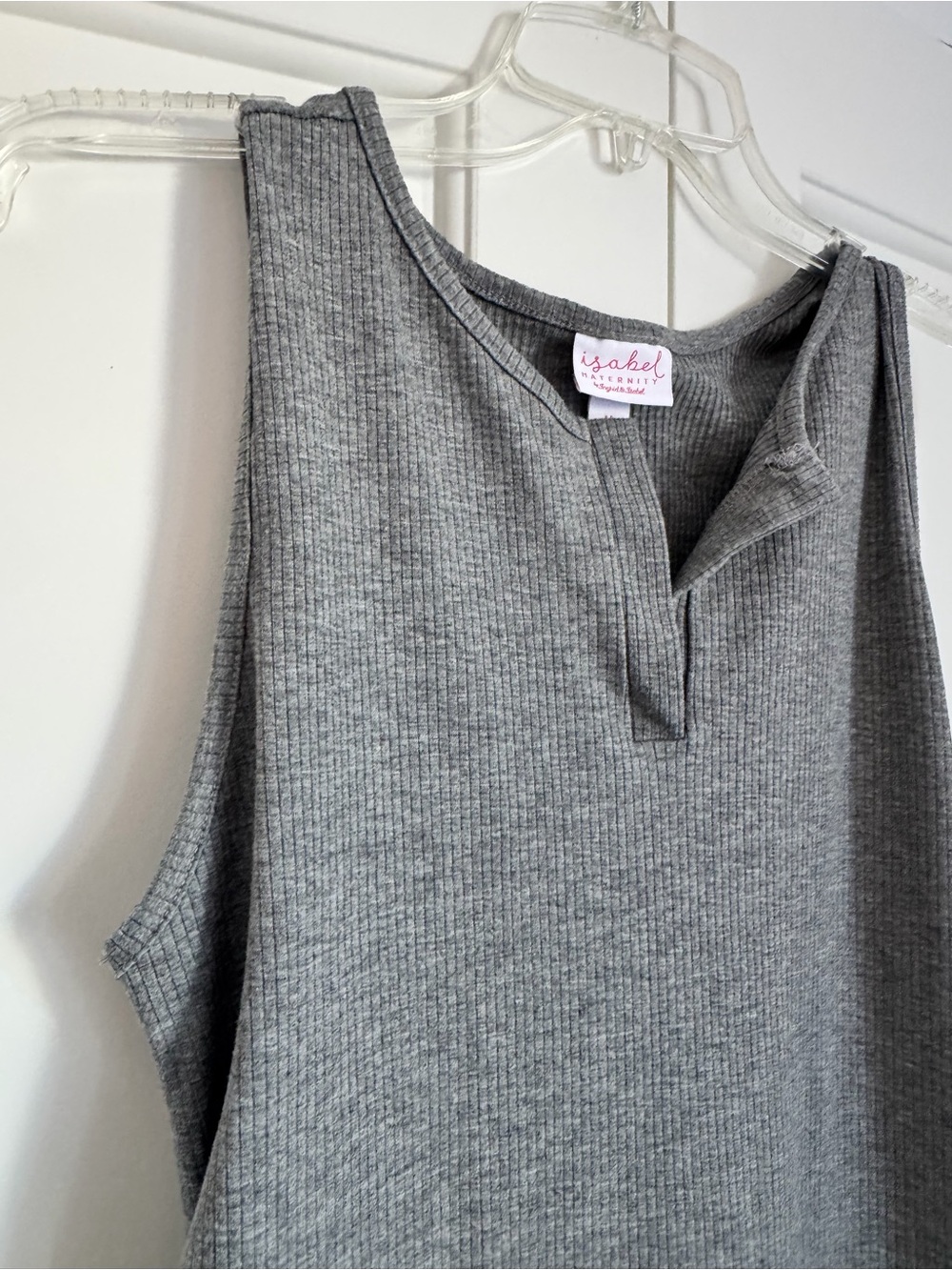Maternity Grey Ribbed bodycon dress